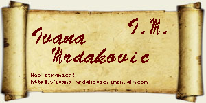 Ivana Mrdaković vizit kartica
